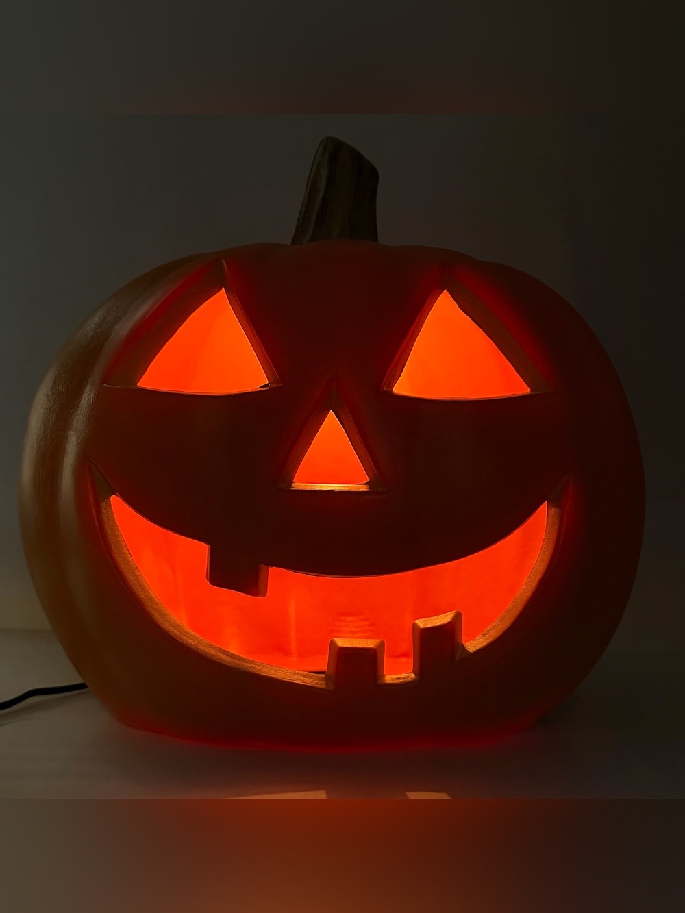 Vintage Seasons 17” Lighted Jack O Lantern Halloween Blow Mold Pumpkin Decor